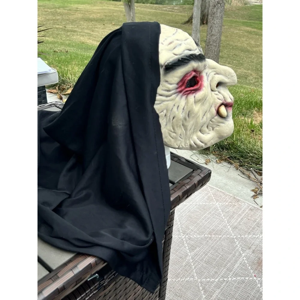 Paper Magic Corp Raging Reaper Mask Halloween Costume Vtg 2003 Adult Zombie Hood